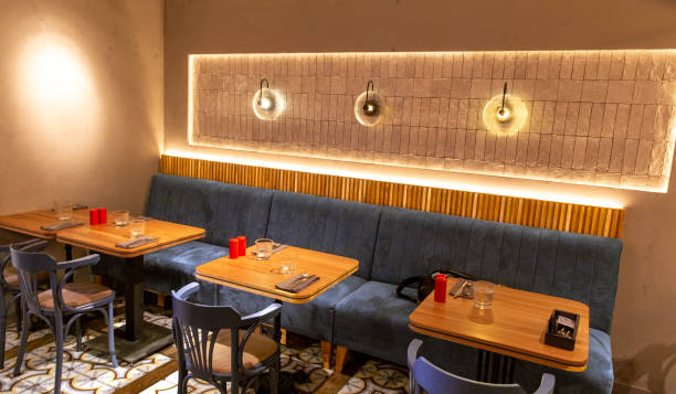 istock Interior of a modern cozy french restaurant 1398302782
