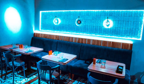 istock Interior of a modern cozy french restaurant 1398304100