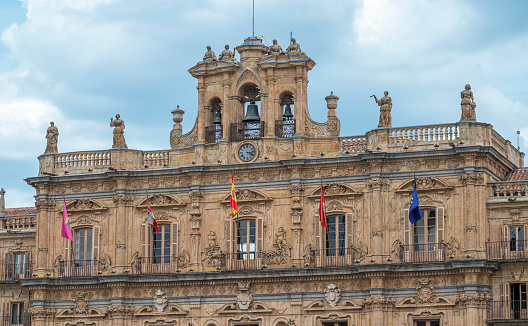 Architectural detail in Plaza de Espana, Seville, Spain