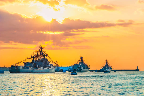 istock Military navy russian ships 1398321210