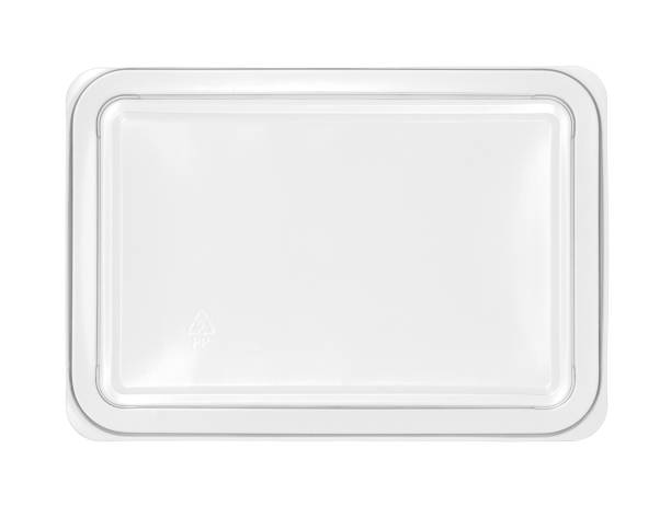 coperchio della scatola di plastica coperchio vista dall'alto - plastic lid foto e immagini stock