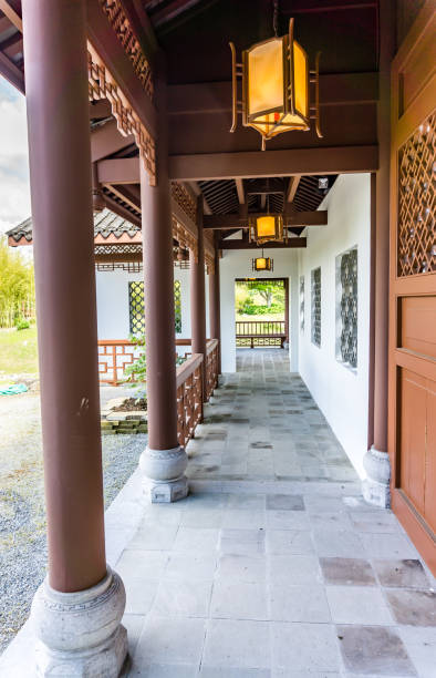 istock Chinese Garden Building Corridor 1398321484
