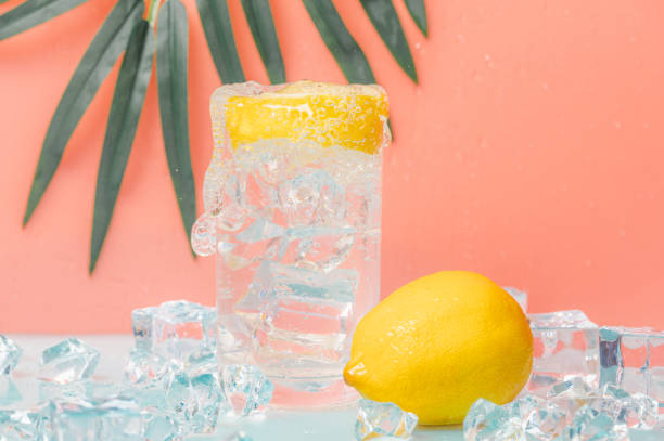 istock fresh summer ice drink,lemon soda with colorful background. 1398322429