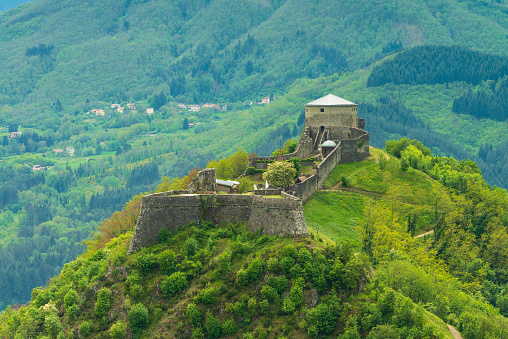 The beautiful Verrucole Fortress near San Romano in Garfagnana, Tuscany