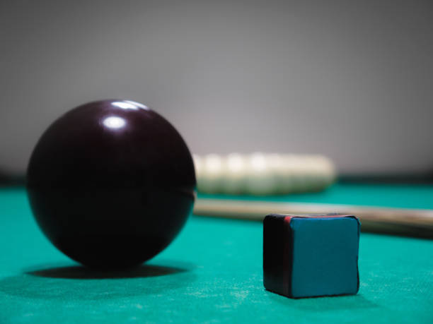 istock Billiard chalk on the table of Russian billiard pyramid 1398326145