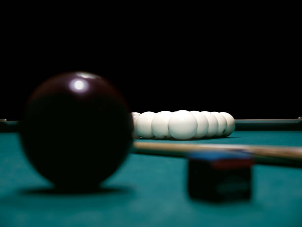 istock White billiard balls on the table of Russian billiard pyramid 1398326152