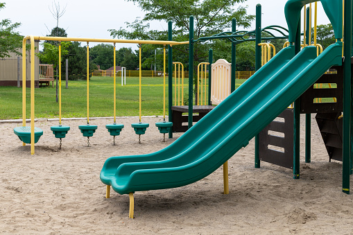 Playground structure for children at school yard
