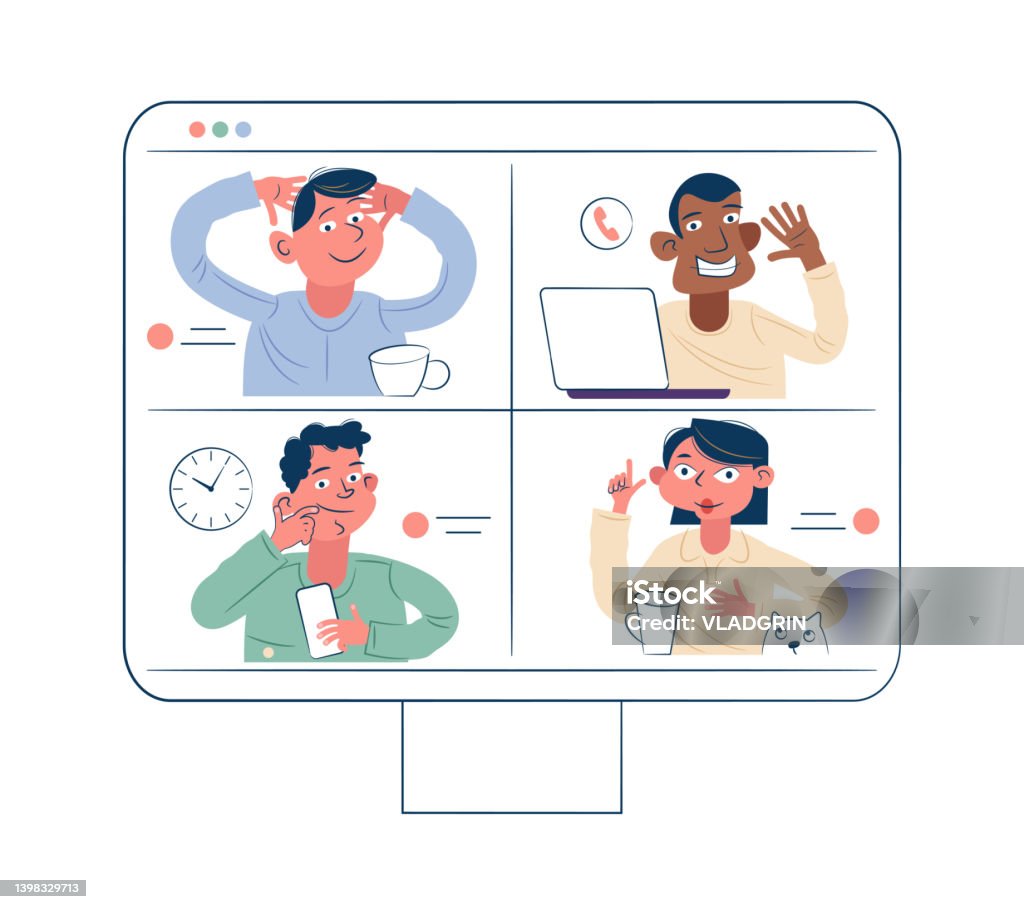Communication Calling Web Online Video Call Remote Communication Online Education Web Seminar ...