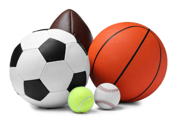 istock Set of different sport balls on white background 1398330906
