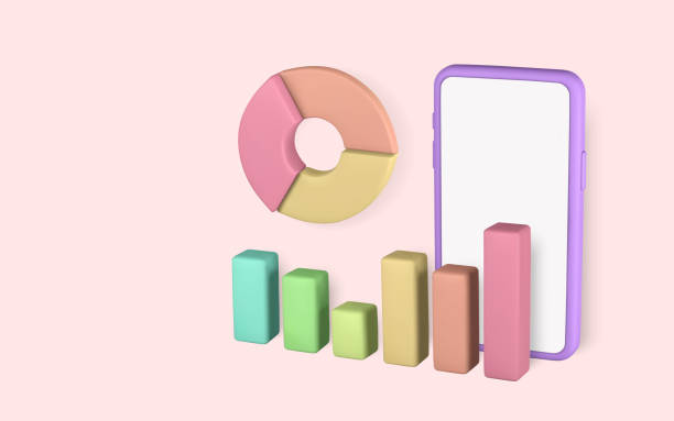 istock 3D Cute cartoon smart phone with stock trading graph. Business graph. Business invest development concept. Vector illustration 1398332321