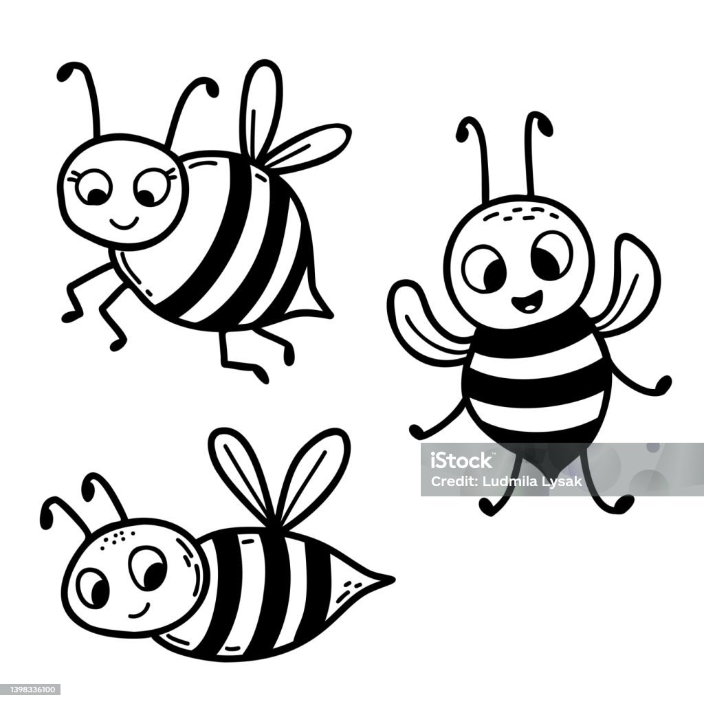 Bộ Sưu Tập Những Con Ong Dễ Thương Côn Trùng Sọc Có Cánh Ong Bắp ...