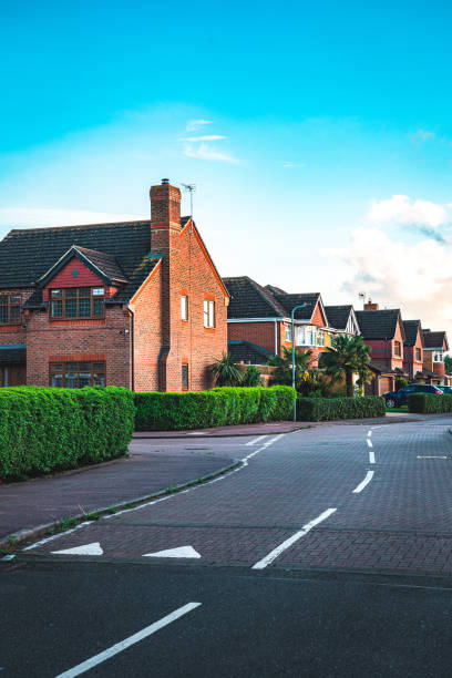 istock A street on a modern, brick built housing development in the UK. 1398338352