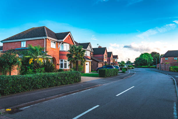 istock A street on a modern, brick built housing development in the UK. 1398338356