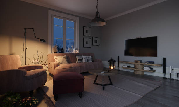 istock Scandinavian Style Living Room Interior 1398341437