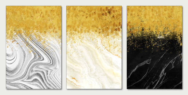 istock 3d abstract marble wallpaper for wall decor.Resin geode and abstract wall art, functional art, like watercolor geode painting. golden, black, white, and gray background 1398344889