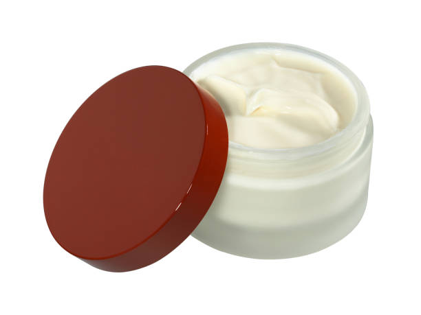 istock White cosmetic cream in transparent container isolated on white background 1398346795