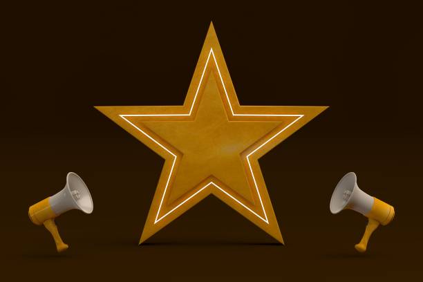 istock Golden podium, product display space 1398347578
