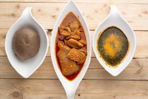 istock Amala Ewedu and Assorted Meet Stew 1398349506
