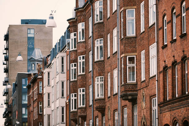 Old apartment block in Danish town