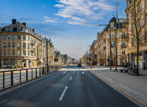 Liberty Avenue in the Gare quarter of Luxembourg City Liberty Avenue in the Gare quarter of Luxembourg City luxemburg stock pictures, royalty-free photos & images