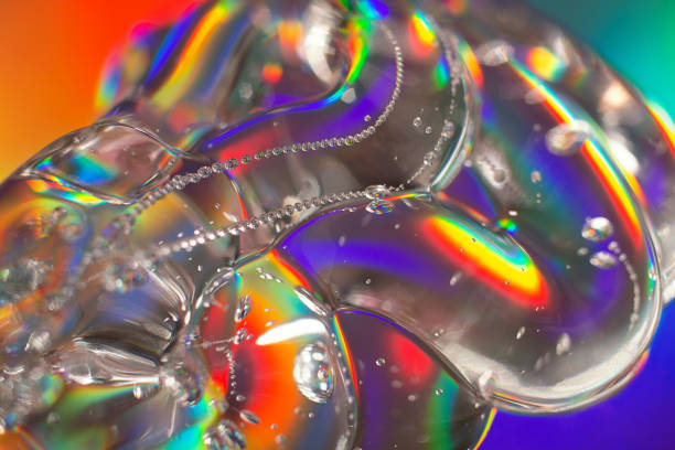 istock Macro photography of cosmetics gel terxture with bubbles inside. 1398353009