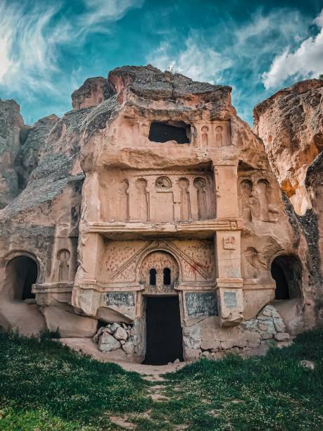 Byzantine rock-hewn church, Open Palace in Cappadocia Byzantine rock-hewn church, Open Palace in Cappadocia ancient ethiopia stock pictures, royalty-free photos & images