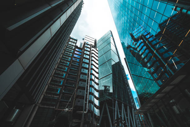 istock Modern office building detail, London dusk 1398354364