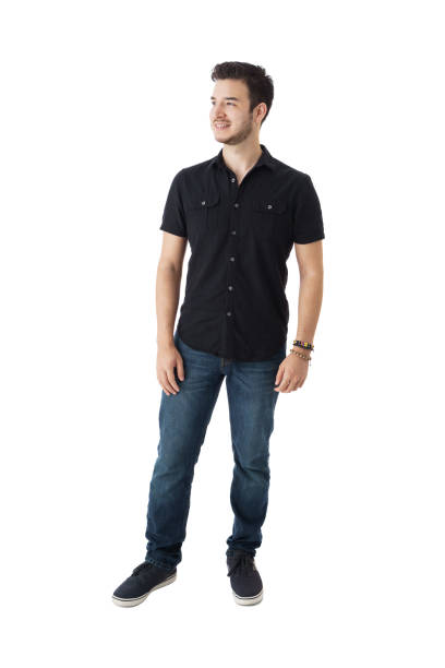 istock Young latin men standing and looking up 1398355640