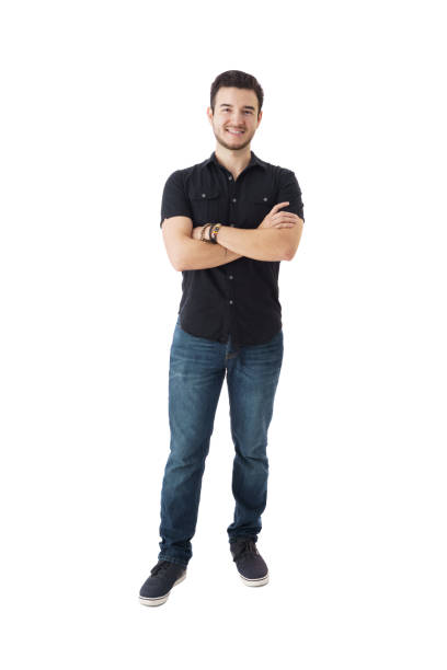 istock Young  men standing with arms crossed and smiling camera 1398355688