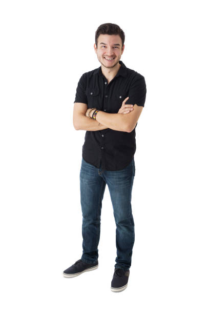 istock Cheerful young men standing and smiling at camera 1398355906