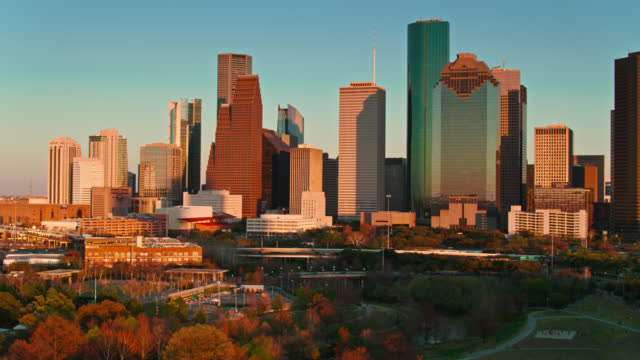 Drone Shot of Downtown Houston, Texas