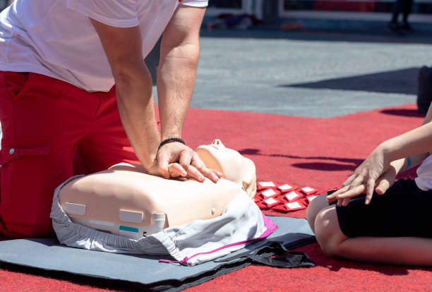 istock CPR - Cardiopulmonary resuscitation and first aid class 1398356655