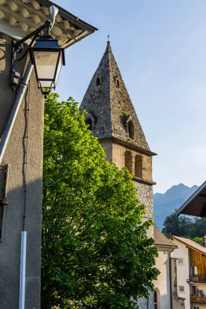 Bell tower of the Church of Saint-Firmin, in the Valgaudemar Valley