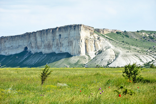 Beautiful landscape of White Rock, Rock Aq Kaya, Crimea, Belogorsky District