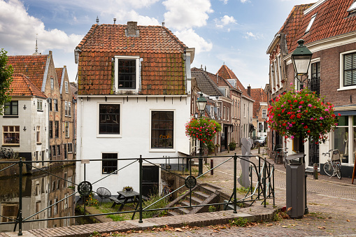 The center of the picturesque town of Oudewater in the Netherlands.