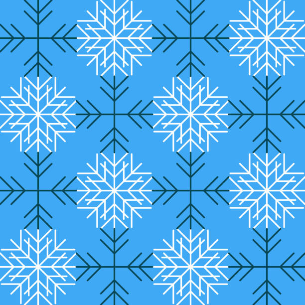 Winter Snowflake Pattern–Opt.3 vector art illustration