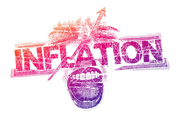 ilustrações de stock, clip art, desenhos animados e ícones de economic inflation and screaming face - newspaper headline finance recession anxiety