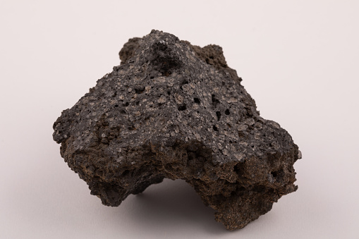 Basalt lava Igneous rock sample