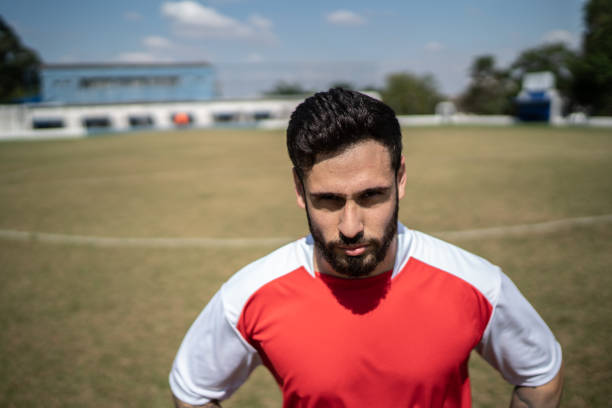 istock Portrait of a soccer player 1398367169