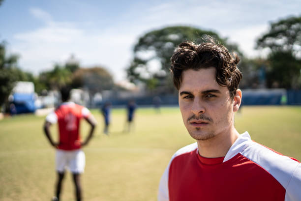 istock Portrait of a soccer player 1398367197
