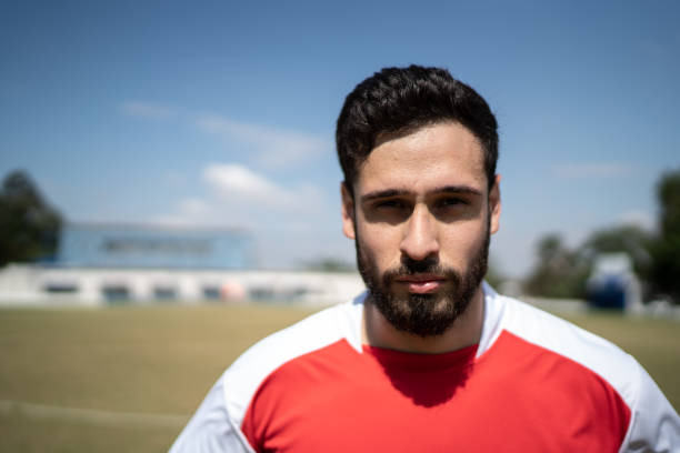 istock Portrait of a soccer player 1398367209