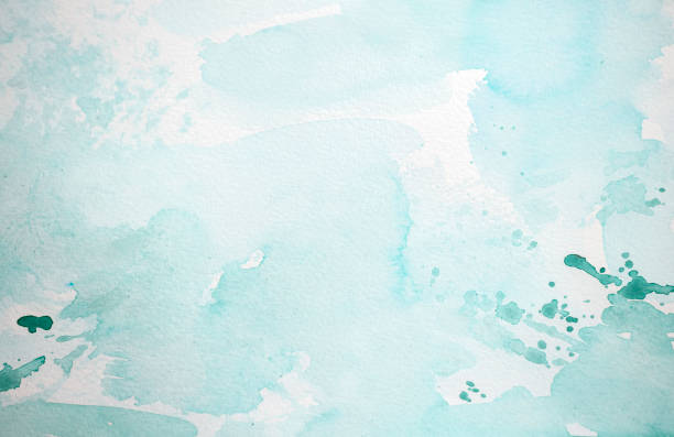 Blue watercolor background - abstract ocean stock photo