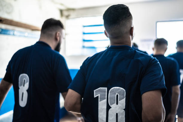 istock Soccer team leaving locker room 1398379292