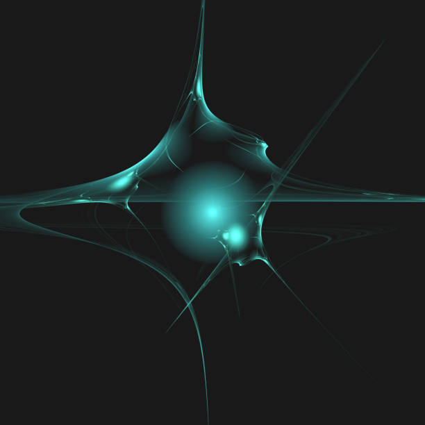 Abstract fractal fantasy background, space galaxy, digital geometric techno style illustration