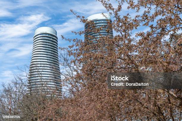 Centre City Drive View And Absolute World Complex Mississauga Canada Stock Photo - Download Image Now