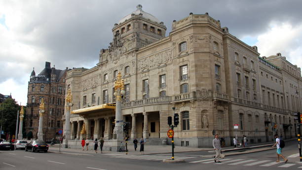 royal dramatic theatre, à nybroplan, stockholm, suède - 1908 photos et images de collection