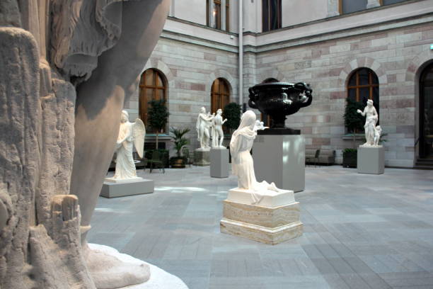 Inner patio of the Nationalmuseum, Stockholm, Sweden stock photo