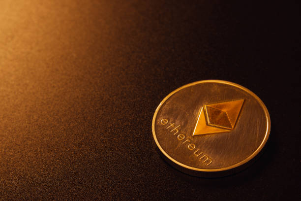 Ethereum coin stock photo
