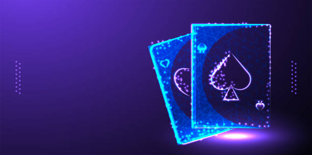 karta pokerowa low poly wireframe mesh - jack of hearts jack cards heart shape stock illustrations