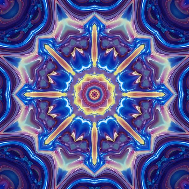 istock Full color combination ornament, rainbow and fire neon concept with pattern and kaleidoscope. Great for wallpapers, websites, businesses and more 1398401707